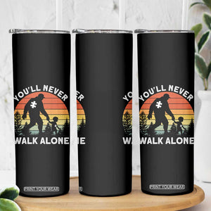 Autism Acceptance Skinny Tumbler Autism Dad You'll Never Walk Alone Support TS14 Print Your Wear