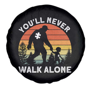 Autism Acceptance Spare Tire Cover Autism Dad You'll Never Walk Alone Support TS14 Print Your Wear