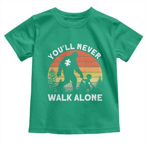 Autism Acceptance Toddler T Shirt Autism Dad You'll Never Walk Alone Support TS14 Irish Green Print Your Wear