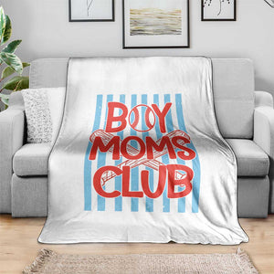 Boy Moms Club Throw Blanket Funny Motherhood Baseball Gift For Mom TS14 Print Your Wear