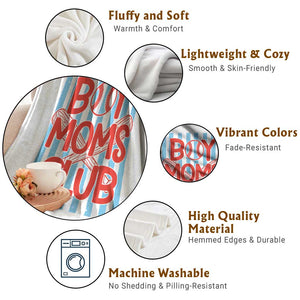 Boy Moms Club Throw Blanket Funny Motherhood Baseball Gift For Mom TS14 Print Your Wear
