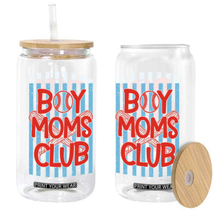 Boy Moms Club Glass Can Funny Motherhood Baseball Gift For Mom TS14 Print Your Wear
