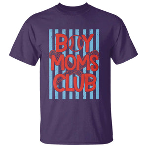 Boy Moms Club T Shirt Funny Motherhood Baseball Gift For Mom TS14 Purple Print Your Wear