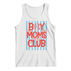 Boy Moms Club Tank Top Funny Motherhood Baseball Gift For Mom TS14 White Print Your Wear