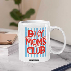 Boy Moms Club Coffee Mug Funny Motherhood Baseball Gift For Mom TS14 Print Your Wear