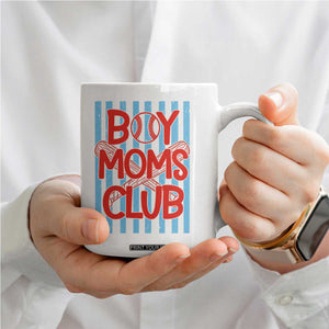 Boy Moms Club Coffee Mug Funny Motherhood Baseball Gift For Mom TS14 Print Your Wear