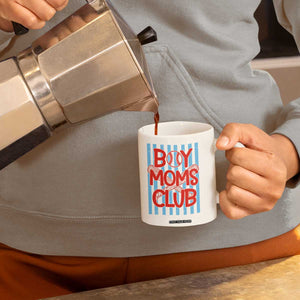 Boy Moms Club Coffee Mug Funny Motherhood Baseball Gift For Mom TS14 Print Your Wear