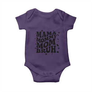 Mama Mommy Mom Bruh Baby Onesie Funny Mom Life Mother’s Day Gift TS14 Purple Print Your Wear