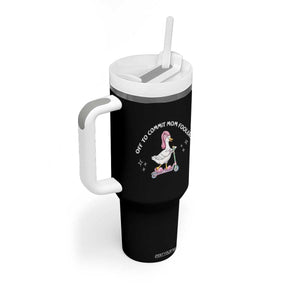 Funny Goose Mom Tumbler With Handle Off To Commit Mom Foolery TS14 Print Your Wear