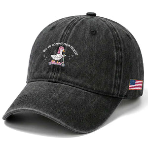 Funny Goose Mom Washed Cotton Baseball Cap Off To Commit Mom Foolery TS14 Print Your Wear