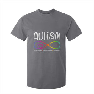Autism Acceptance T Shirt For Kid - Neurodivergent Support Infinity Symbol TS14 Charcoal Print Your Wear