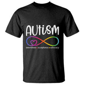 Autism Acceptance T Shirt Neurodivergent Support Infinity Symbol TS14 Black Print Your Wear
