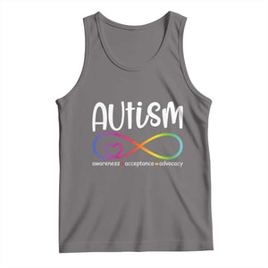 Autism Acceptance Tank Top Neurodivergent Support Infinity Symbol TS14 Deep Heather Print Your Wear