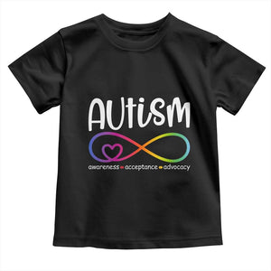 Autism Acceptance Toddler T Shirt Neurodivergent Support Infinity Symbol TS14 Black Print Your Wear