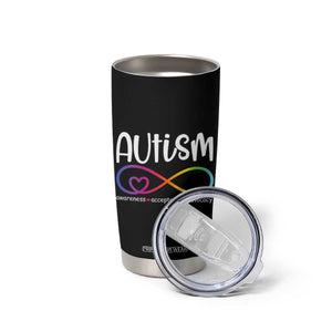 Autism Acceptance Tumbler Cup Neurodivergent Support Infinity Symbol TS14 Print Your Wear