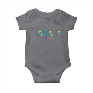Autism Acceptance Baby Onesie Neurodivergent Support Infinity Heart Symbol TS14 Charcoal Print Your Wear