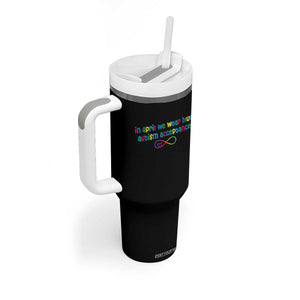 Autism Acceptance Tumbler With Handle Neurodivergent Support Infinity Heart Symbol TS14 Print Your Wear