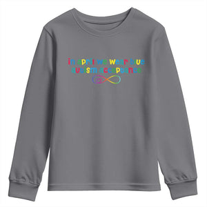 Autism Acceptance Youth Sweatshirt - Neurodivergent Support Infinity Heart Symbol TS14 Charcoal Print Your Wear