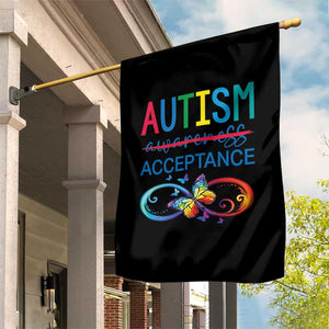 Autism Acceptance Garden Flag Neurodivergent Support Infinity Butterfly Symbol TS14 Print Your Wear