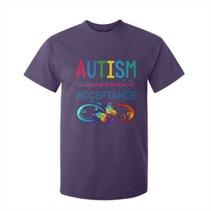 Autism Acceptance T Shirt For Kid - Neurodivergent Support Infinity Butterfly Symbol TS14 Purple Print Your Wear