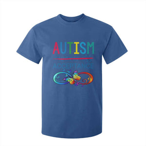Autism Acceptance T Shirt For Kid - Neurodivergent Support Infinity Butterfly Symbol TS14 Royal Blue Print Your Wear