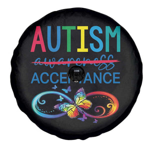 Autism Acceptance Spare Tire Cover Neurodivergent Support Infinity Butterfly Symbol TS14 Print Your Wear