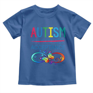 Autism Acceptance Toddler T Shirt Neurodivergent Support Infinity Butterfly Symbol TS14 Royal Blue Print Your Wear