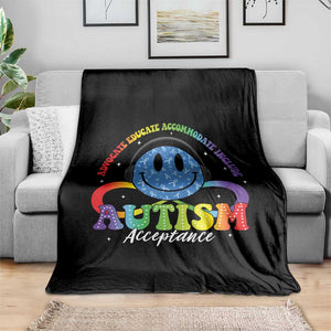 Autism Acceptance Throw Blanket Acceptance Special Education Teacher Kids TS14 Print Your Wear