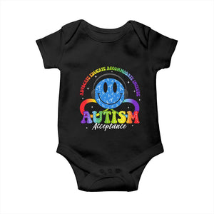 Autism Acceptance Baby Onesie Acceptance Special Education Teacher Kids TS14 Black Print Your Wear