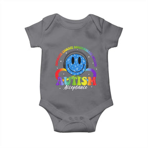 Autism Acceptance Baby Onesie Acceptance Special Education Teacher Kids TS14 Charcoal Print Your Wear