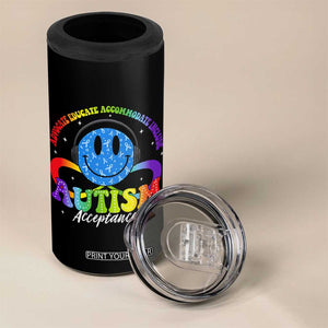 Autism Acceptance 4 in 1 Can Cooler Tumbler Acceptance Special Education Teacher Kids TS14 Print Your Wear