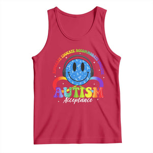 Autism Acceptance Tank Top Acceptance Special Education Teacher Kids TS14 Red Print Your Wear