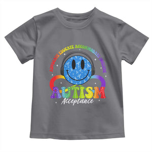 Autism Acceptance Toddler T Shirt Acceptance Special Education Teacher Kids TS14 Charcoal Print Your Wear