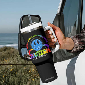 Autism Acceptance Tumbler With Handle Acceptance Special Education Teacher Kids TS14 Print Your Wear