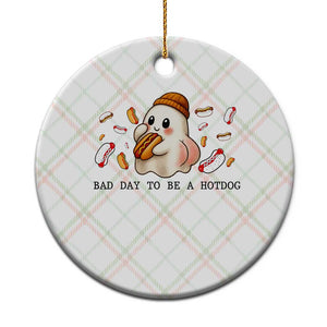 Funny Hot Dog Ghost Halloween Ceramic Ornament Bad Day To Be A Hotdog TS14 1pc Christmas Plaid Print Your Wear