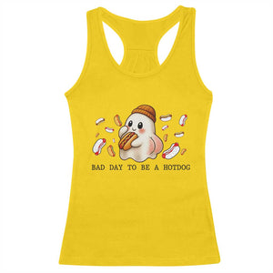 Funny Hot Dog Ghost Halloween Racerback Tank Top Bad Day To Be A Hotdog TS14 Daisy Print Your Wear