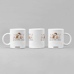 Funny Hot Dog Ghost Halloween Coffee Mug Bad Day To Be A Hotdog TS14 Print Your Wear