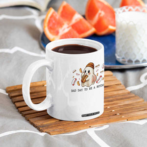 Funny Hot Dog Ghost Halloween Coffee Mug Bad Day To Be A Hotdog TS14 Print Your Wear