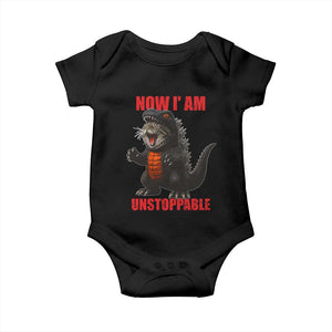 Now I Am Unstoppable Baby Onesie Funny Cat Japanese Anime Kawaii TS14 Black Print Your Wear