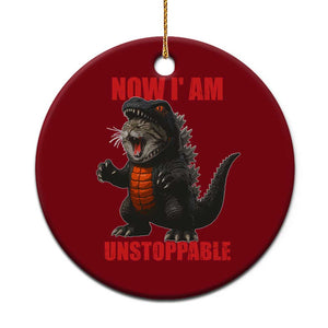 Now I Am Unstoppable Ceramic Ornament Funny Cat Japanese Anime Kawaii TS14 1pc Red Print Your Wear