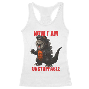 Now I Am Unstoppable Racerback Tank Top Funny Cat Japanese Anime Kawaii TS14 White Print Your Wear