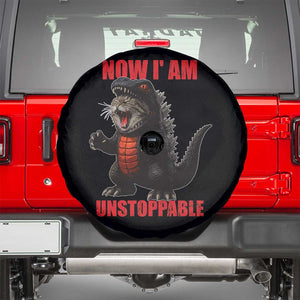 Now I Am Unstoppable Spare Tire Cover Funny Cat Japanese Anime Kawaii TS14 Black Print Your Wear