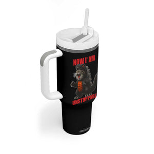 Now I Am Unstoppable Tumbler With Handle Funny Cat Japanese Anime Kawaii TS14 Print Your Wear