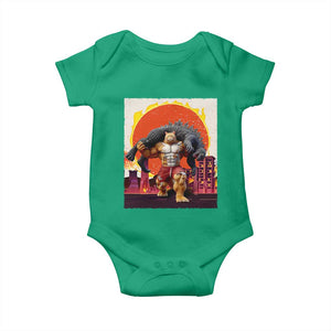 Japanese Kaiju Cat Cityscape Meme Baby Onesie TS14 Irish Green Print Your Wear
