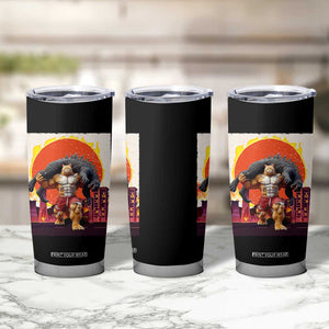 Japanese Kaiju Cat Cityscape Meme Tumbler Cup TS14 Print Your Wear