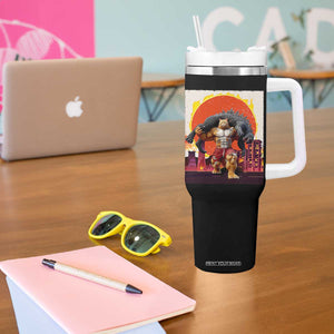 Japanese Kaiju Cat Cityscape Meme Tumbler With Handle TS14 Print Your Wear