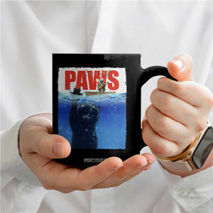 Funny Black Cat Coffee Mug PAWS Parody Kitten Mouse Humorous TS14 Print Your Wear