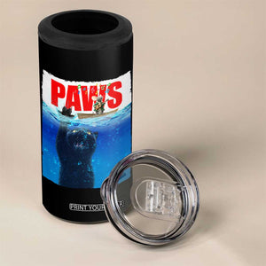 Funny Black Cat 4 in 1 Can Cooler Tumbler PAWS Parody Kitten Mouse Humorous TS14 Print Your Wear
