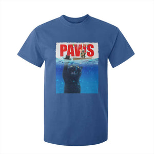 Funny Black Cat T Shirt For Kid PAWS Parody Kitten Mouse Humorous TS14 Royal Blue Print Your Wear
