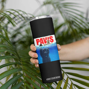 Funny Black Cat Skinny Tumbler PAWS Parody Kitten Mouse Humorous TS14 Print Your Wear